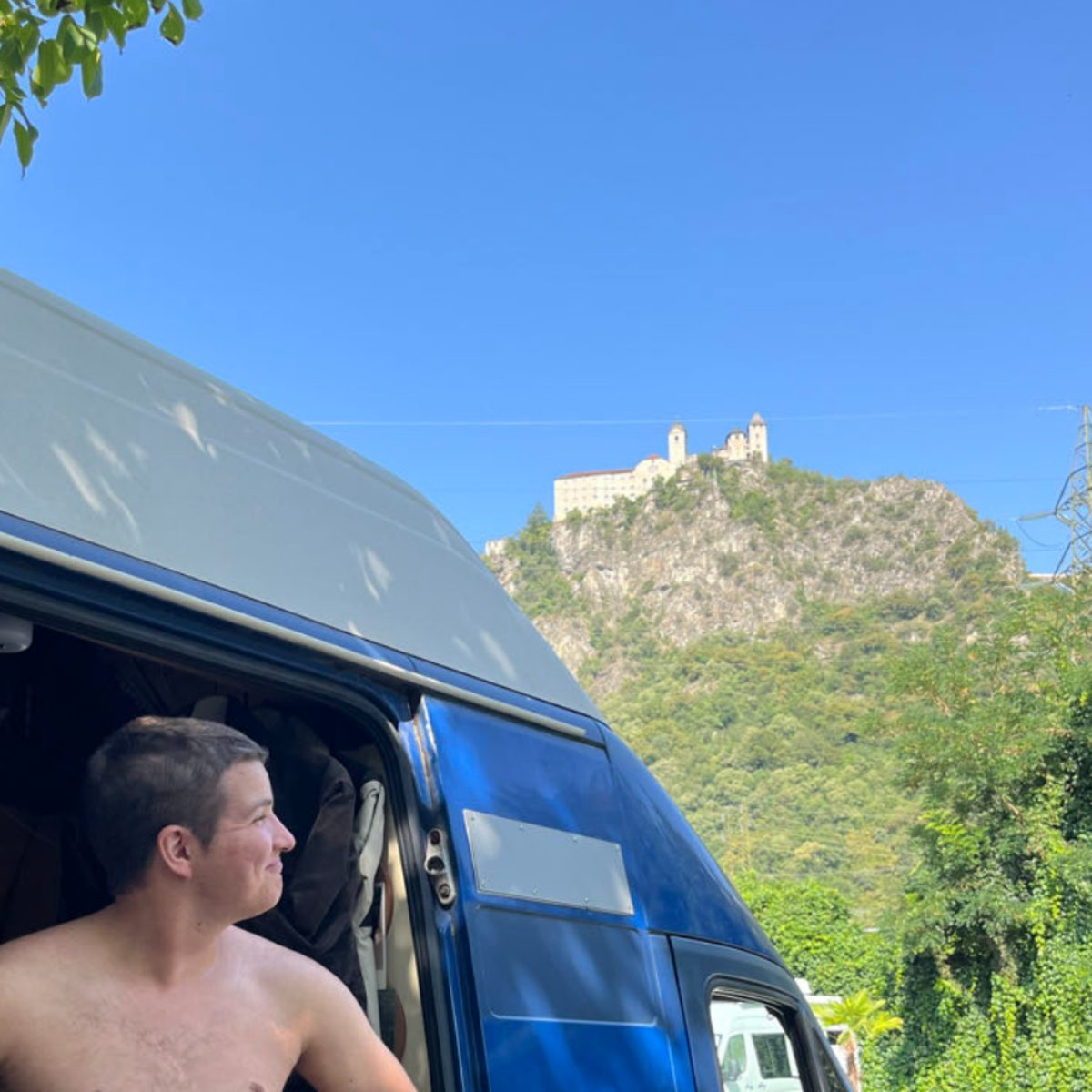 Noah looking at the view.